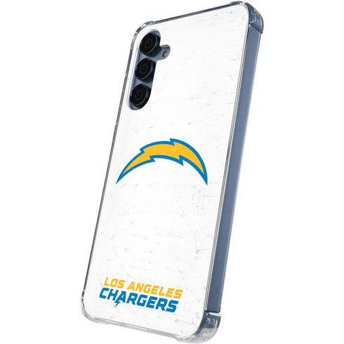NFL Los Angeles Chargers Distressed Galaxy A55 5G Clear Case