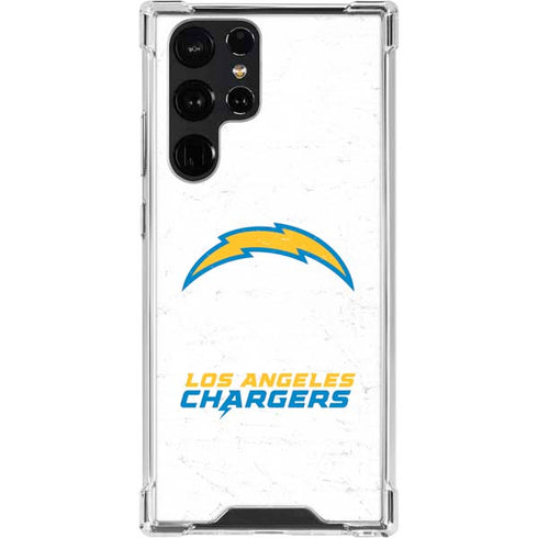 NFL Los Angeles Chargers Distressed Galaxy S23 Ultra Clear Case