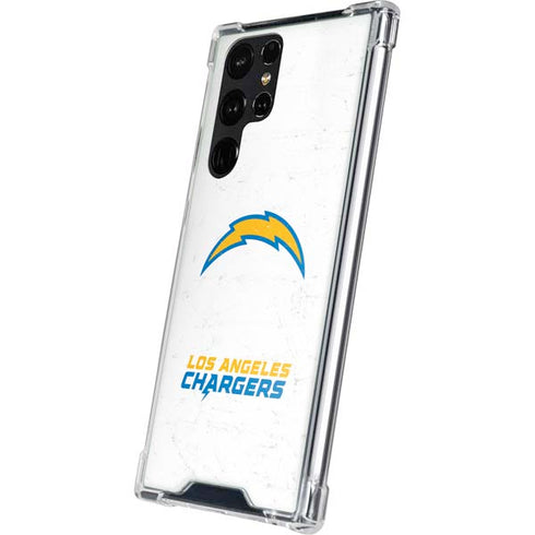 NFL Los Angeles Chargers Distressed Galaxy S23 Ultra Clear Case