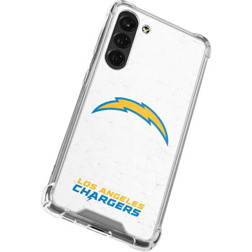 NFL Los Angeles Chargers Distressed Galaxy S24 FE Clear Case