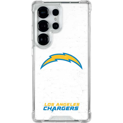 NFL Los Angeles Chargers Distressed Galaxy S25 Ultra Clear Case