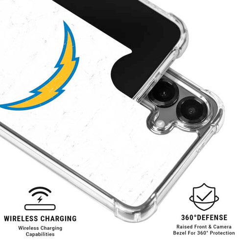 NFL Los Angeles Chargers Distressed Galaxy S26 Plus Clear Case