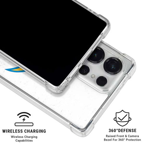 NFL Los Angeles Chargers Distressed Galaxy S26 Ultra Clear Case