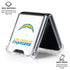 NFL Los Angeles Chargers Distressed Galaxy Z Flip6 Clear Case