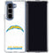 NFL Los Angeles Chargers Distressed Galaxy Z Fold5 5G Clear Case
