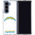NFL Los Angeles Chargers Distressed Galaxy Z Fold5 5G Clear Case
