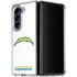 NFL Los Angeles Chargers Distressed Galaxy Z Fold5 5G Clear Case