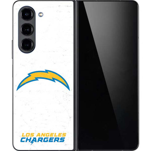 NFL Los Angeles Chargers Distressed Galaxy Z Fold5 5G Skin