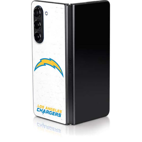 NFL Los Angeles Chargers Distressed Galaxy Z Fold5 5G Skin
