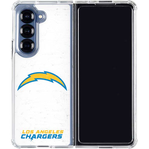NFL Los Angeles Chargers Distressed Galaxy Z Fold6 Clear Case