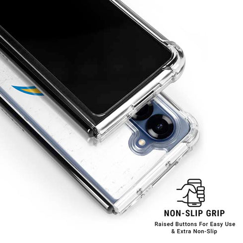 NFL Los Angeles Chargers Distressed Galaxy Z Fold6 Clear Case