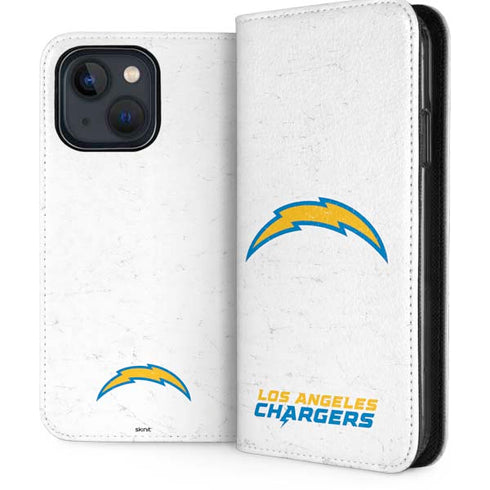 NFL Los Angeles Chargers Distressed iPhone 15 Folio Case