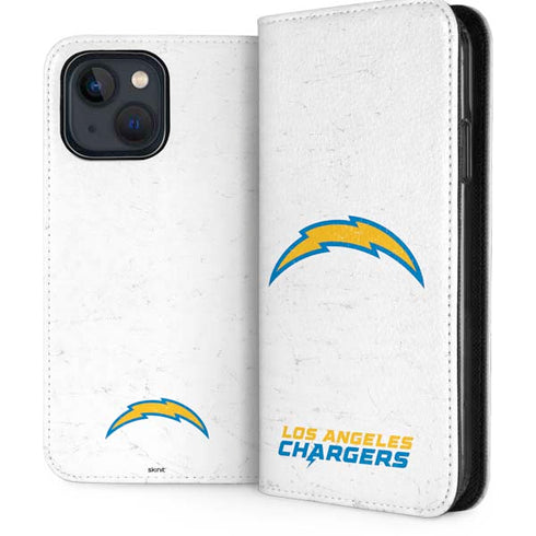 NFL Los Angeles Chargers Distressed iPhone 15 Plus Folio Case
