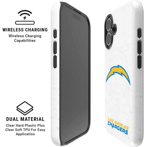 NFL Los Angeles Chargers Distressed iPhone 16 Plus Magsafe Impact Case