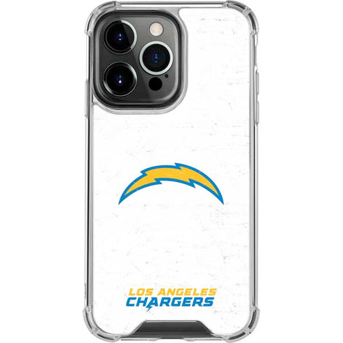 NFL Los Angeles Chargers Distressed iPhone 16 Pro Clear Case
