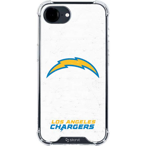 NFL Los Angeles Chargers Distressed iPhone 16e Clear Case