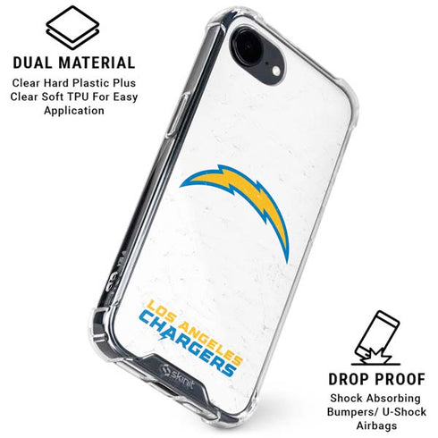 NFL Los Angeles Chargers Distressed iPhone 16e Clear Case