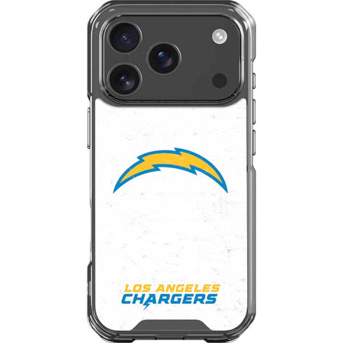 NFL Los Angeles Chargers Distressed iPhone 18 Pro Clear Case