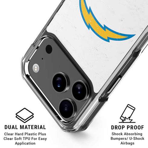 NFL Los Angeles Chargers Distressed iPhone 18 Pro Clear Case