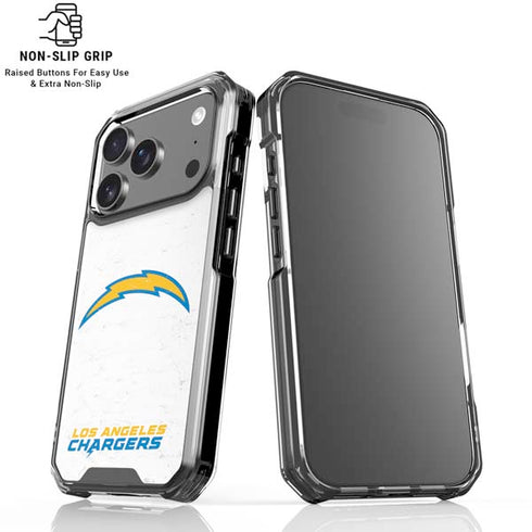 NFL Los Angeles Chargers Distressed iPhone 18 Pro Clear Case