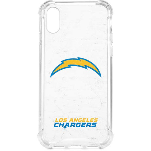 NFL Los Angeles Chargers Distressed iPhone XS Clear Case