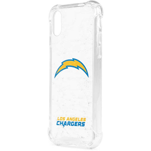 NFL Los Angeles Chargers Distressed iPhone XS Clear Case