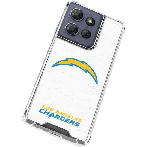 NFL Los Angeles Chargers Distressed Moto G 5G (2025) Clear Case