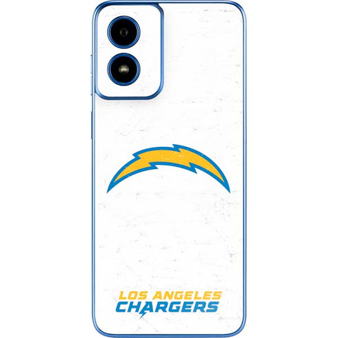 NFL Los Angeles Chargers Distressed Moto G Play 4G (2024) Skin