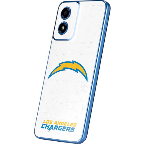 NFL Los Angeles Chargers Distressed Moto G Play 4G (2024) Skin