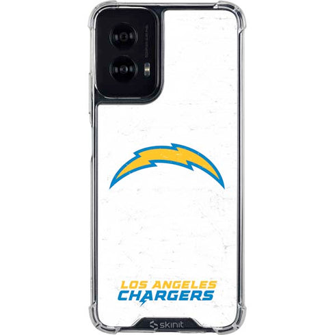 NFL Los Angeles Chargers Distressed Moto G Power 5G (2024) Clear Case
