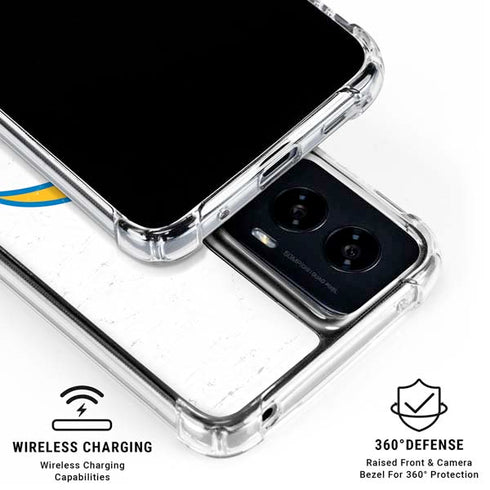 NFL Los Angeles Chargers Distressed Moto G Power 5G (2024) Clear Case