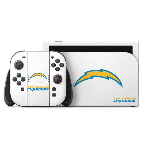NFL Los Angeles Chargers Distressed Nintendo Skins