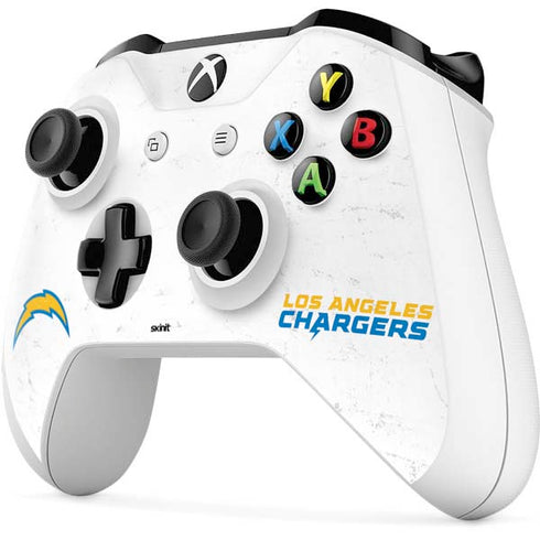 NFL Los Angeles Chargers Distressed Xbox One S All-Digital Edition Bundle Skin