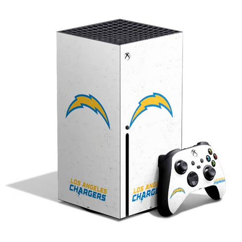 NFL Los Angeles Chargers Distressed Xbox Series X Bundle Skin