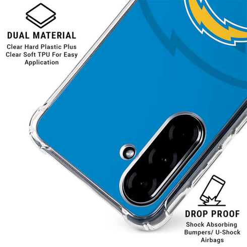 NFL Los Angeles Chargers Double Vision Galaxy A36 5G Clear Case