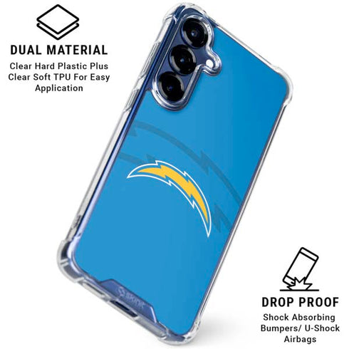 NFL Los Angeles Chargers Double Vision Galaxy S25 Clear Case