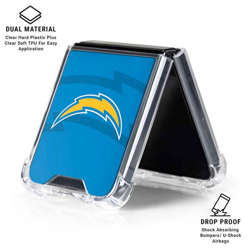 NFL Los Angeles Chargers Double Vision Galaxy Z Flip6 Clear Case