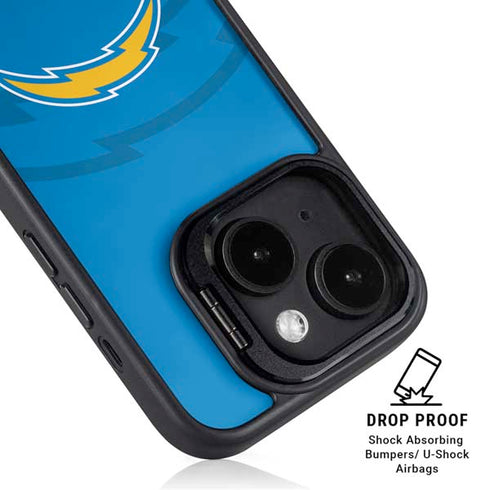 NFL Los Angeles Chargers Double Vision iPhone 15 Plus Kickstand Case