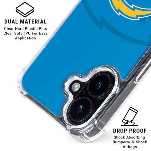 NFL Los Angeles Chargers Double Vision iPhone 16 Clear Case
