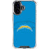 NFL Los Angeles Chargers Double Vision iPhone 16 Plus Clear Case