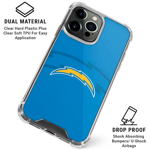 NFL Los Angeles Chargers Double Vision iPhone 16 Pro Clear Case
