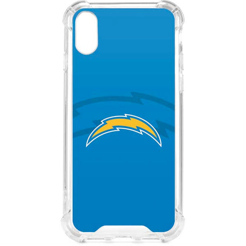 NFL Los Angeles Chargers Double Vision iPhone XS Clear Case