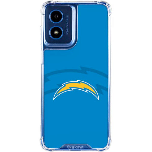 NFL Los Angeles Chargers Double Vision Moto G 5G (2024) Clear Case