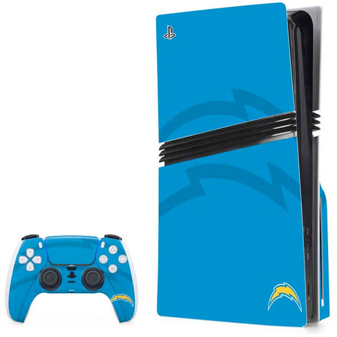 NFL Los Angeles Chargers Double Vision PS5 Pro Disk Bundle Skin