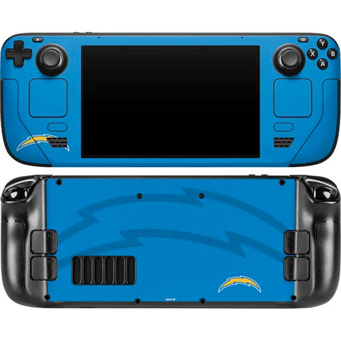 NFL Los Angeles Chargers Double Vision Steam Deck Handheld Gaming Computer OLED Skin