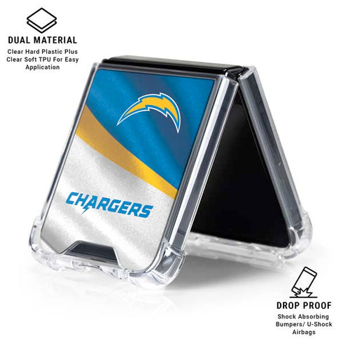NFL Los Angeles Chargers Galaxy Z Flip7 Clear Case