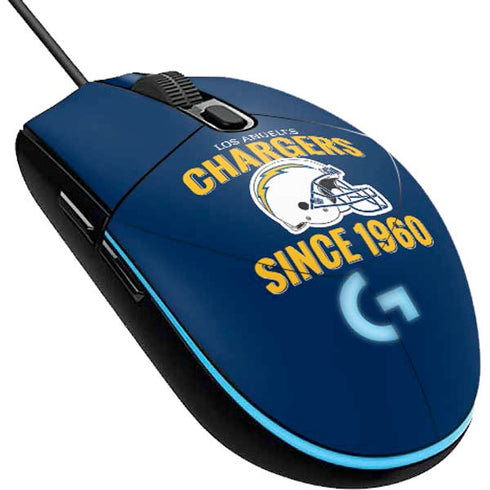 NFL Los Angeles Chargers Helmet G203 Prodigy RGB Wired Gaming Mouse Skin