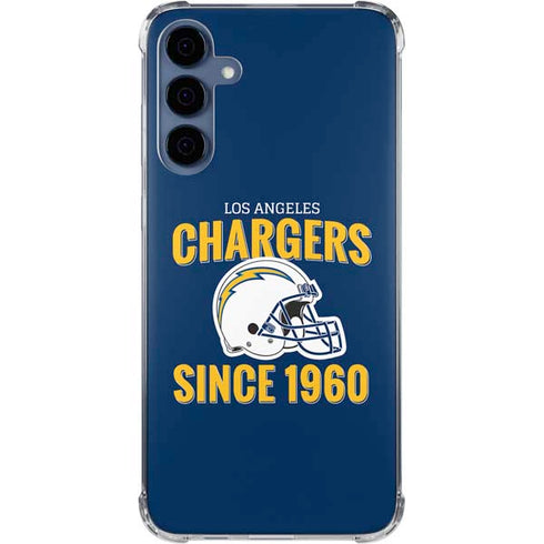 NFL Los Angeles Chargers Helmet Galaxy A55 5G Clear Case