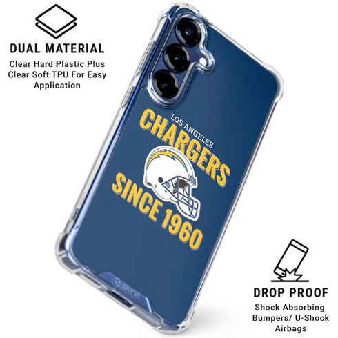 NFL Los Angeles Chargers Helmet Galaxy S25 Plus Clear Case