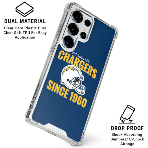 NFL Los Angeles Chargers Helmet Galaxy S25 Ultra Clear Case